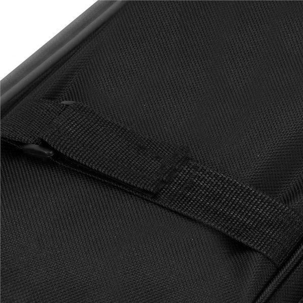 Geanta portbagaj bicicleta, 1 compartiment si 3 buzunare laterale, 40x20x17cm, negru cu elemente reflectorizante gri