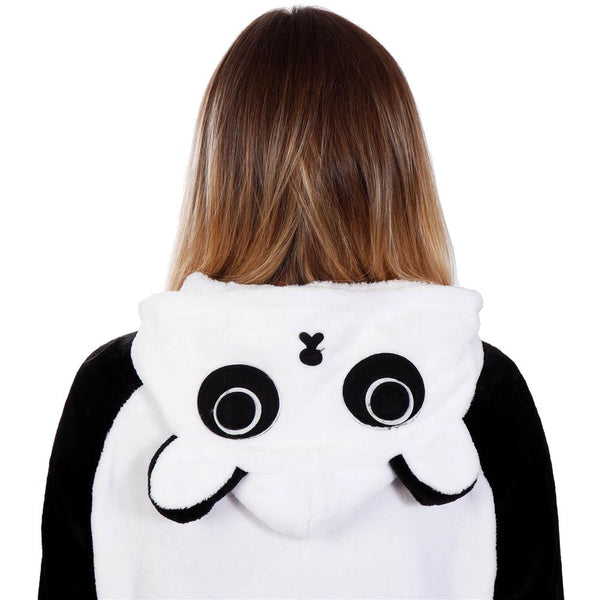 Pijama tip salopeta pentru adulti, model Panda, marime L