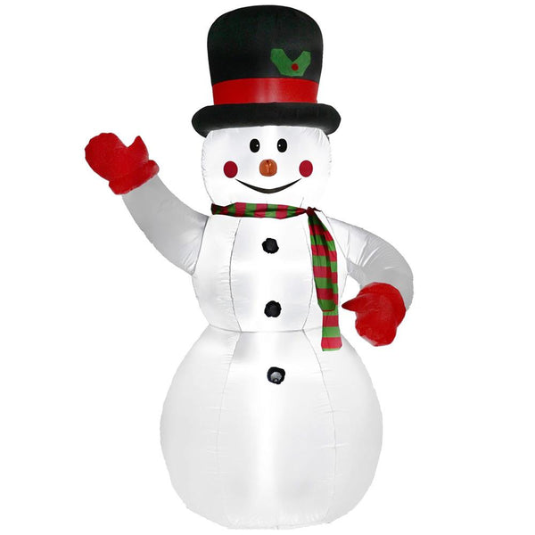 Figurina Craciun Om de Zapada, gonflabila, cu iluminare LED, umflare automata, 180cm