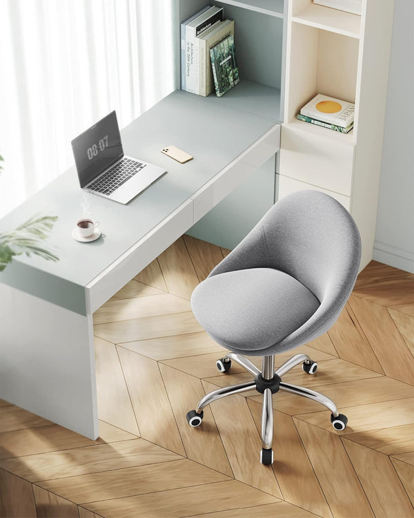 SONGMICS Scaun de birou ergonomic, inaltime reglabila, 60x60x(80-90) cm, gri