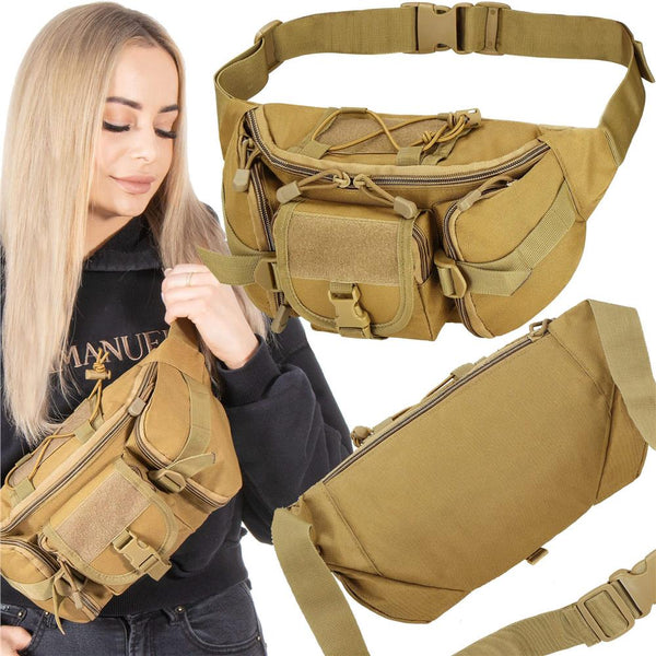 Borseta incapatoare pentru umar sau brau, impermeabila, unisex, 37x19cm, verde