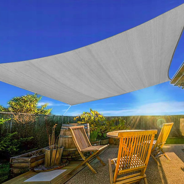 Prelata solara patrata 300x300 cm, impermeabila, protectie UV, poliester 180g/mp, gri