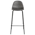 Scaun bar Atmosphera Vladi, cadru metal si lemn, 44x42x95 cm, gri