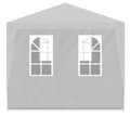 Pavilion de gradina 300x900 cm, 8 pereti detasabili cu ferestre si usa, structura metalica, PE impermeabil, alb