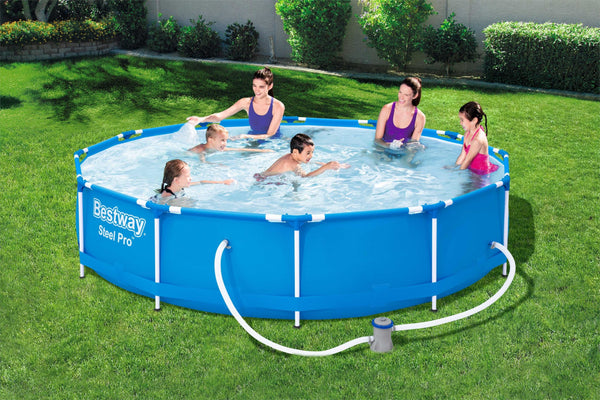 Piscina cadru metalic Bestway, 366x76 cm, 6500 litri, cu pompa de filtrare