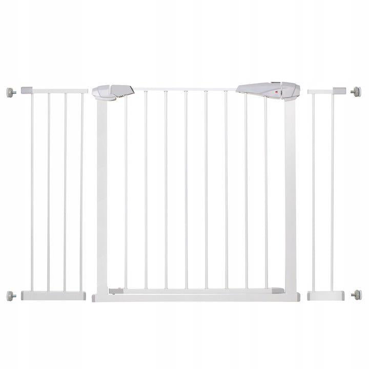 Poarta de siguranta Safety Gate pentru scari, ajustabila 118-127 cm, din otel, alba