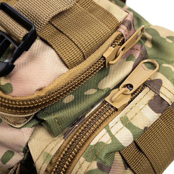Rucsac militar pentru drumetie, impermeabil, ultra usor, 4 in 1, 50litri, culoare combat camuflaj