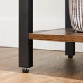 VASAGLE Biblioteca cu cadru otel si 6 polite, stil industrial, 66x30x186cm, maro rustic si negru