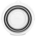 Lighean pliabil, rotund, din plastic si silicon, 25x19cm, 5litri, gri