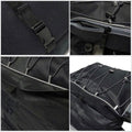 Geanta portbagaj bicicleta dubla, 8 buzunare laterale, 39x34x43cm, negru cu elemente reflectorizante gri, protectie impermeabila