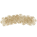 Decoratiune brad fulg de zapada, set 8 bucati, 8cm, auriu