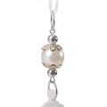 Decoratiune brad fulg de zapada, 13cm, alb cu sclipici