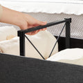SONGMICS Taburet pliabil cu sezut moale, spatiu de depozitare 120litri, maxim 300kg, 110x38x38cm, gri
