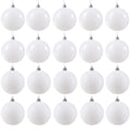 Set globuri de Craciun, 20 bucati, 8cm, alb perlat