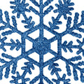 Decoratiune brad fulg de zapada, set 12 bucati, 10cm, albastru