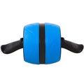Aparat fitness tip roata pentru abdomene cu covor din spuma, albastru negru