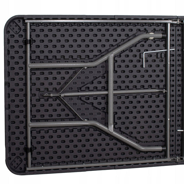 Masa dreptunghiulara pliabila multifunctionala, 1.8 m x 0.75 m x 0.75 m, neagra