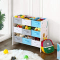 SONGMICS Raft de depozitare jucarii, 9 cutii detasabile din tesatura, 62x29x60cm, alb