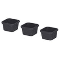 Organizator sertar bucatarie, 8 piese, negru