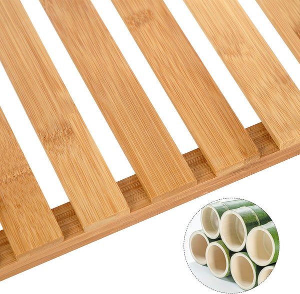 SONGMICS Raft de depozitare din bambus, cu 3 niveluri, 60x26x66 cm, maro