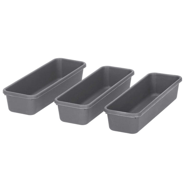 Organizator sertar bucatarie, 8 piese, gri