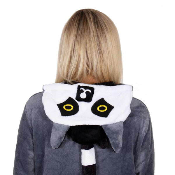 Pijama tip salopeta pentru adulti, model Lemur, marime S
