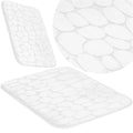 Covoras de baie antiderapant cu uscare rapida, 80x50 cm, alb
