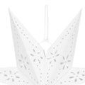 Stea decorativa 3D din hartie ajurata, 50cm, alba