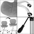 Scaun de birou ergonomic, tapitat cu catifea, 120kg, gri
