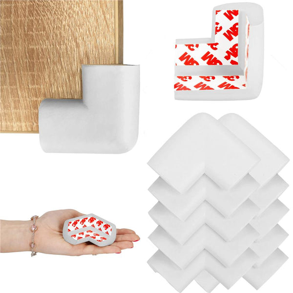 Set 10 protectii colturi pentru siguranta copii, 60x35mm, spuma EPE, gri