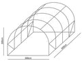 Sera de gradina, tip tunel cu cadru metalic, 300x600cm, verde, 18 mp