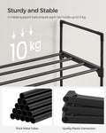 SONGMICS Suport pentru pantofi cu 3 nivele, structura metalica, pentru 12-15 perechi, 92x30x55cm, negru