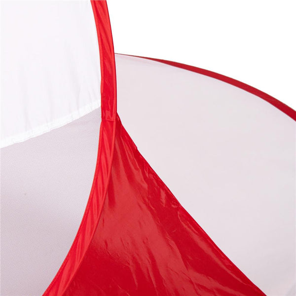 Cort plaja si picnic semi-deschis Sersimo, protectie UV, 200x120x95cm, rosu