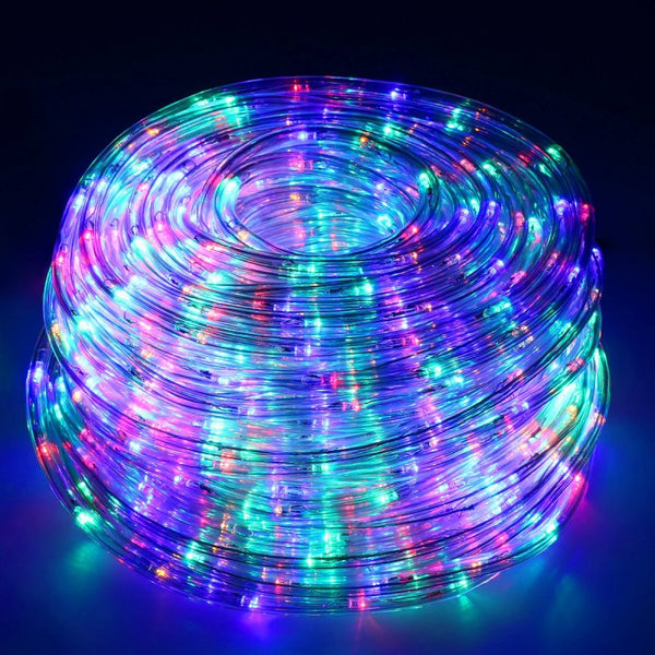 Instalatie tub furtun luminos pentru Craciun, 720 LED-uri, 30m, multicolor