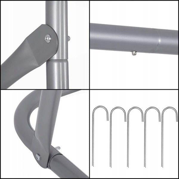 Poarta de fotbal din otel, 170x240cm, profil 32mm, cu elemente de fixare