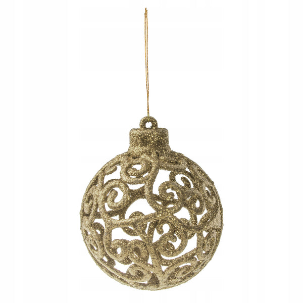 Set globuri de Craciun, 100 bucati, 3-6cm, rosu auriu