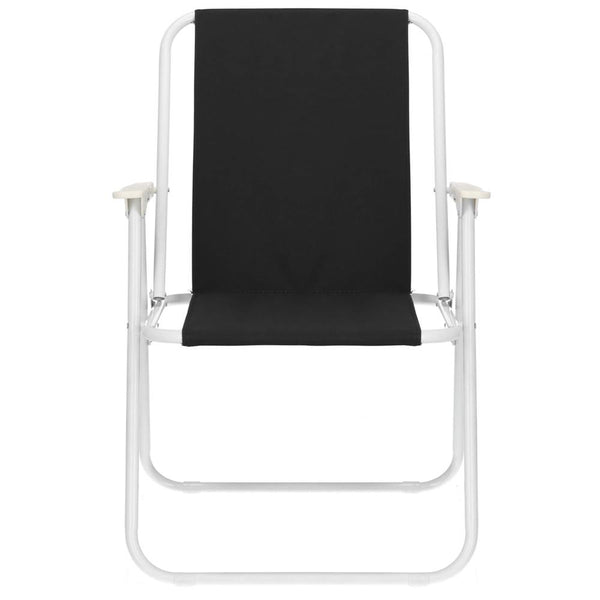 Scaun de plaja Sersimo, pliabil, 100kg, 52x73cm, negru alb