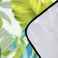 Patura pentru picnic sau plaja, cu folie izolatoare si maner, 150x200cm, model frunze, verde