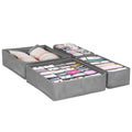 Set 4 organizatoare Sersimo sertar pentru sosete/lenjerie, gri