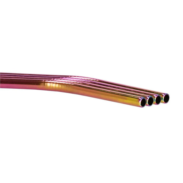 Set 8 paie metalice multicolor (holo), reutilizabile, cu husa depozitare si perii curatat, 215x6 mm