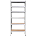 Raft cadru metalic modular pentru depozitare, 6 polite, 225x110x50cm, sarcina 900kg