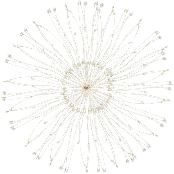 Instalatie lumina decorativa STAR cu 100 LED-uri, diametru 40cm, telecomanda, iluminare galbena