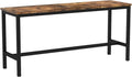 VASAGLE Set 2 banci de interior, pentru masa bucatarie, stil industrial, 108x33x50cm, maro rustic