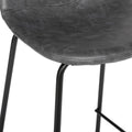 Scaun bar Atmosphera Vladi, cadru metal si lemn, 44x42x95 cm, gri