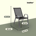 Leziter Set mobilier de grădină Largo pentru balcon, negru