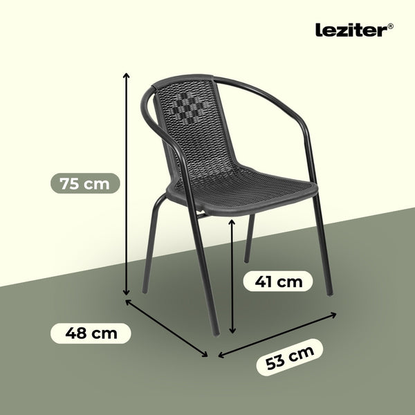 Leziter Set mobilier de grădină pentru balcon Marie, negru