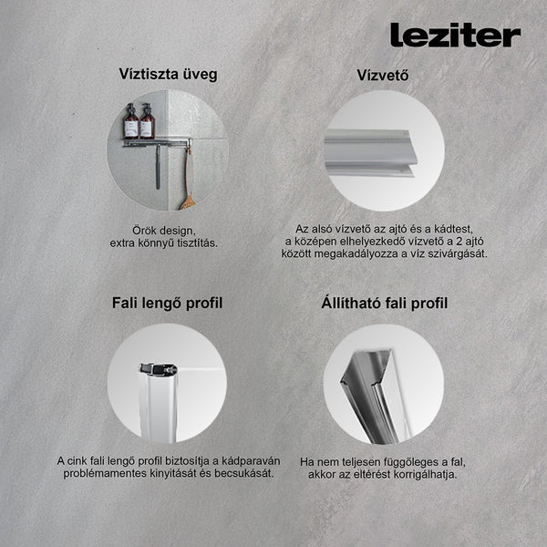 Leziter Paravan de cadă Nevada 135x140 cm