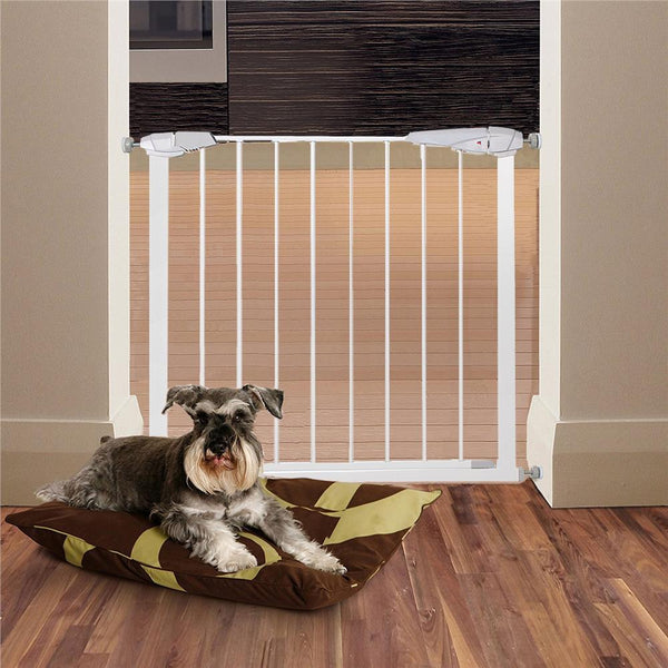 Poarta de siguranta Safety Gate pentru scari, ajustabila 90-99 cm, din otel, alba