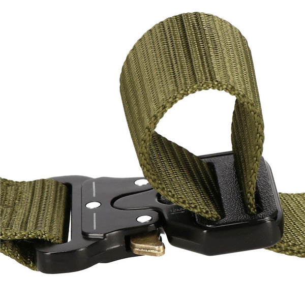 Curea centura Tactical Combat pentru barbati 3.5 x 125 cm, rezistent, verde
