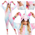 Pijama tip salopeta pentru dama, model unicorn, marime M